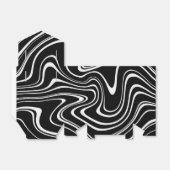 Zwart-wit abstract patroon bedankdoosjes (Uitgevouwen)