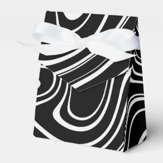 Zwart-wit abstract patroon bedankdoosjes