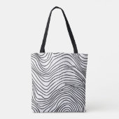 Zwart-wit Abstract Patroon Canvas tas (Achterkant)