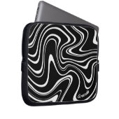 Zwart-wit Abstract patroon - ! Laptop Sleeve (Voorkant Rechts)