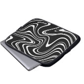 Zwart-wit Abstract patroon - ! Laptop Sleeve (Voorkant onderkant)