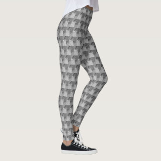 Zwart-wit abstract patroon leggings