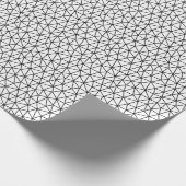 Zwart-wit abstract patroon met lijnen cadeaupapier (Hoek)