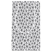 Zwart-wit abstract patroon met lijnen klein cadeauzakje (Voorkant)