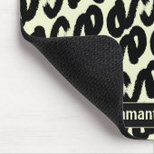zwart-wit abstract patroon monogram muismat (Hoek)