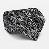 Zwart-wit abstract patroon stropdas (Opgerold)