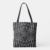 Zwart-wit Abstract patroon Tote Bag (Achterkant)