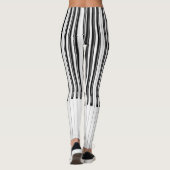 Zwart-wit Abstract Piano Keys Leggings (Achterkant)