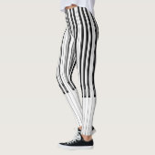 Zwart-wit Abstract Piano Keys Leggings (Links)