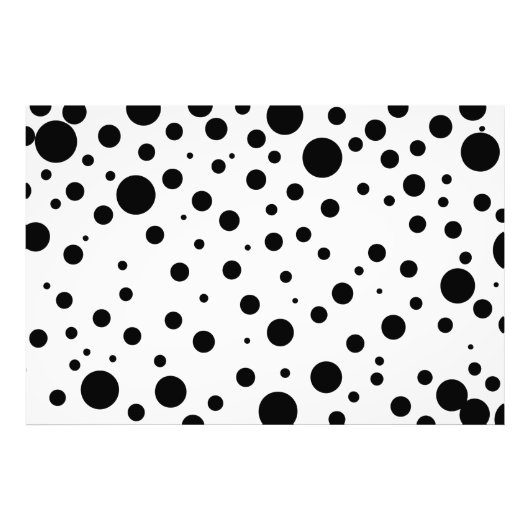 Zwart Wit Abstract Polka Dot Pattern Modern Foto Afdruk (Voorkant)