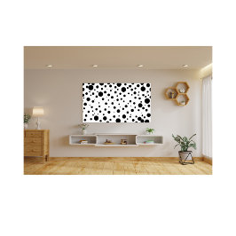 Zwart Wit Abstract Polka Dot Pattern Modern Foto Afdruk
