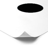 Zwart Wit Abstract Polka Dot Pattern Modern Poster (Hoek)