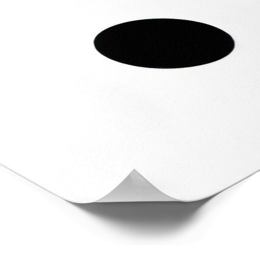 Zwart Wit Abstract Polka Dot Pattern Modern Poster (Hoek)