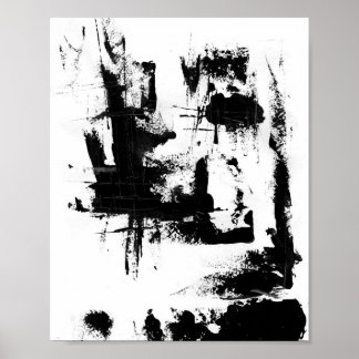 Zwart-wit Abstract poster
