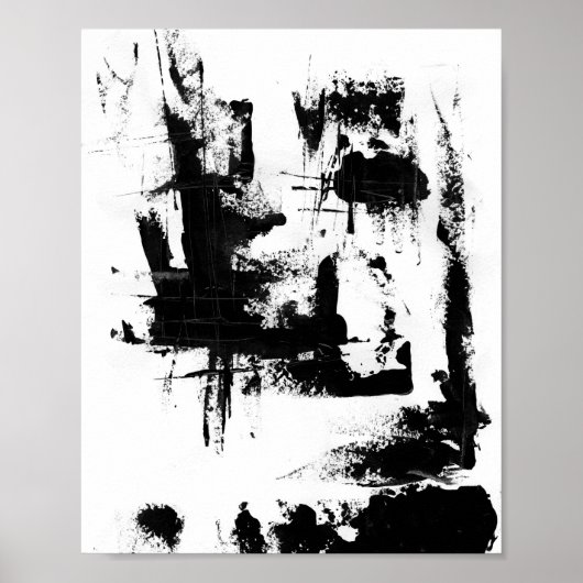 Zwart-wit Abstract poster (Voorkant)