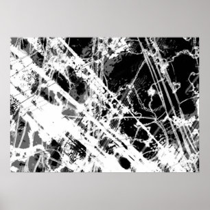 Zwart-wit Abstract Poster