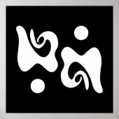 Zwart-wit abstract poster (Voorkant)