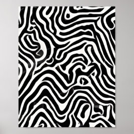 Zwart-wit Abstract Poster