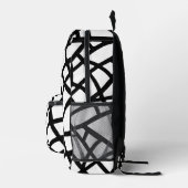 Zwart-wit Abstract rasterpatroon Bedrukte Rugzak (Rechts)