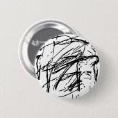 Zwart-wit abstract ronde button 5,7 cm (Voorkant /achterkant)