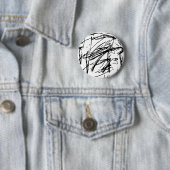 Zwart-wit abstract ronde button 5,7 cm (In situ)