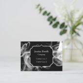 Zwart-wit Abstract Rookmonogram Visitekaartje (Staand voorkant)
