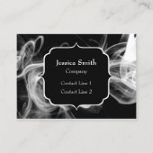 Zwart-wit Abstract Rookmonogram Visitekaartje (Voorkant)