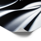 Zwart & Wit Abstract Roos Poster (Hoek)