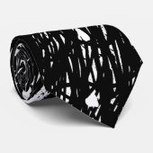 Zwart-wit Abstract schijfpatroon Stropdas (Opgerold)