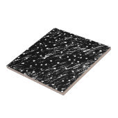 Zwart-wit Abstract schijfpatroon Tegeltje (Zijkant)