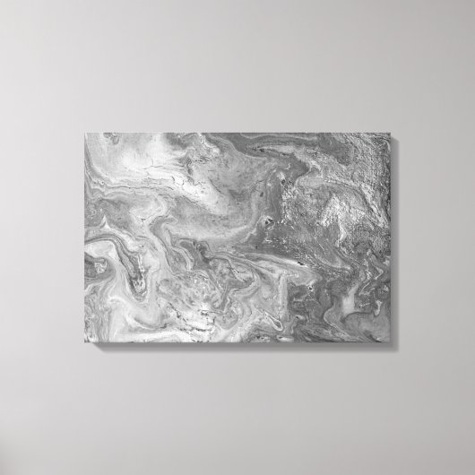 Zwart-wit abstract schilderij canvas afdruk (Voorkant)