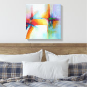 Zwart-wit Abstract schilderij Modern kunstwerk Canvas Afdruk (Insitu (Slaapkamer))