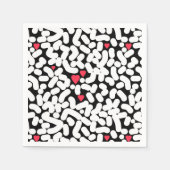 Zwart wit abstract servet (Voorkant)