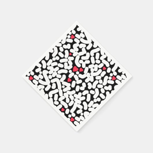 Zwart wit abstract servet (Hoek)