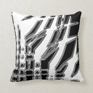 Zwart wit Abstract Sierkussen