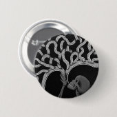 Zwart & Wit Abstract Skeleton Tekening Button (Voorkant /achterkant)