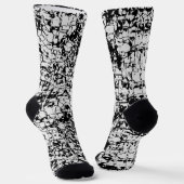 Zwart-wit Abstract Sokken (Gebogen)