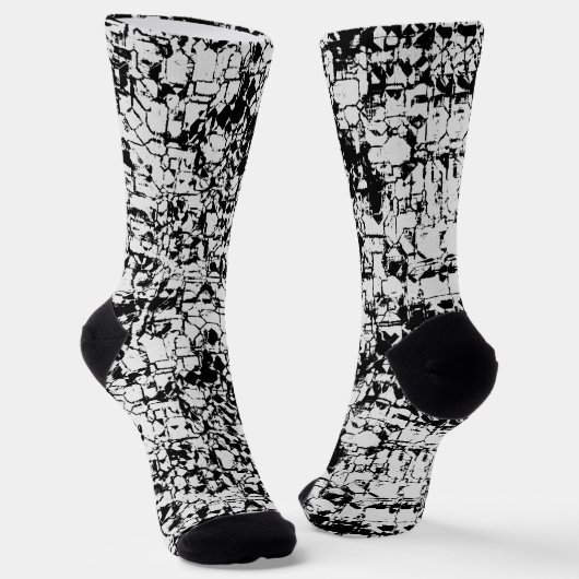 Zwart-wit Abstract Sokken (Gebogen)