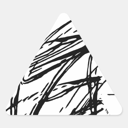 Zwart-wit abstract sticker (Voorkant)