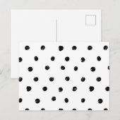 Zwart-wit Abstract Stip Briefkaart (Voorkant / Achterkant)