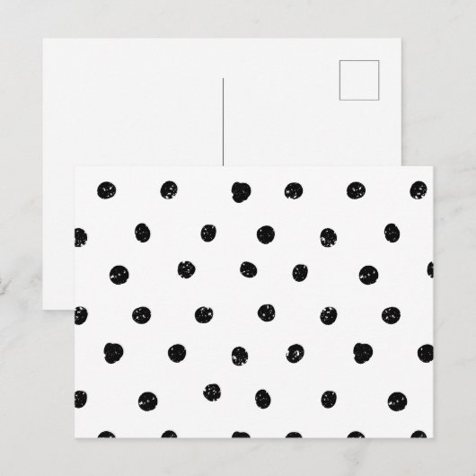 Zwart-wit Abstract Stip Briefkaart (Voorkant / Achterkant)