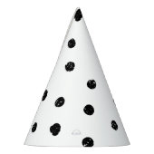 Zwart-wit Abstract Stip Feesthoedjes (Links)