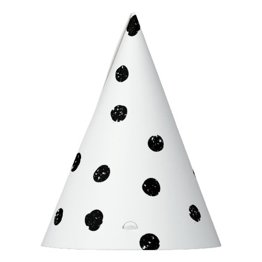 Zwart-wit Abstract Stip Feesthoedjes (Links)