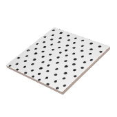 Zwart-wit Abstract Stip Tegeltje (Zijkant)