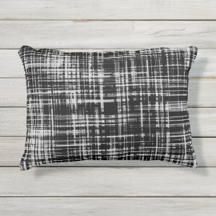 Zwart-wit Abstract Stripe Patroon Buitenkussen