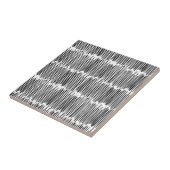 Zwart-wit Abstract Stripe Patroon Tegeltje (Zijkant)