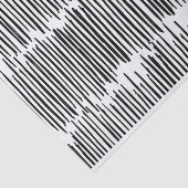 Zwart-wit Abstract Stripe Patroon Tissuepapier (Detail)