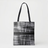 Zwart-wit Abstract Stripe Patroon Tote Bag (Voorkant)