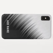 Zwart-wit Abstract strips Case-Mate iPhone Case (Achterkant (horizontaal))