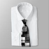 Zwart wit Abstract Stropdas (Gebonden)